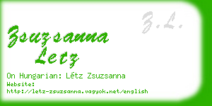 zsuzsanna letz business card
